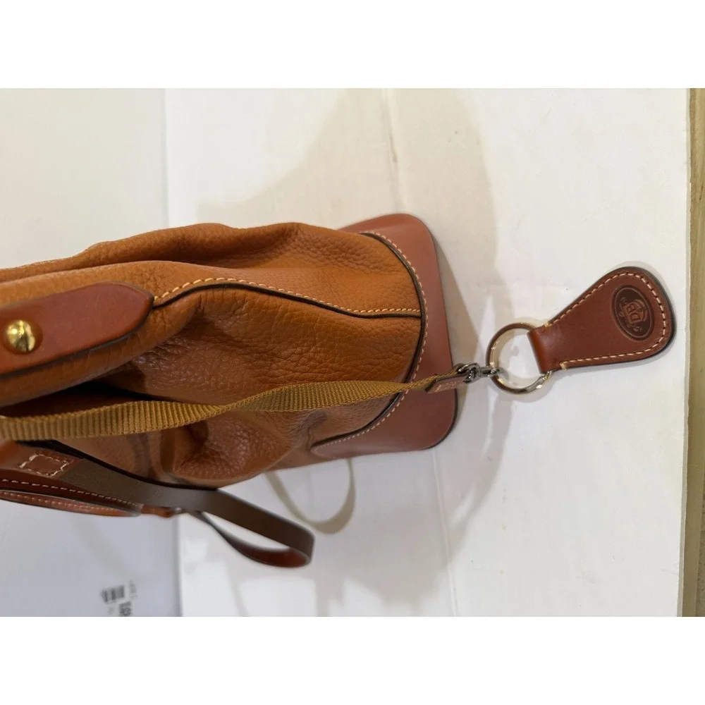 Dooney & Bourke Pebble Grain Brenna Satchel Carmel Excellent Condition COA